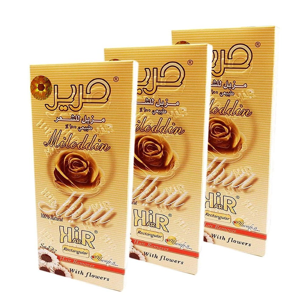3 Pack Harir Sweet Packets Hair Removal Wax Waxing Sugar Sugaring Paste Natural Easy to Prepare All Body Bikini Brazilian Underarms Face (Each Pack 90gm / 3.17oz - Total : 3 Pack = 9.52oz / 270gm)