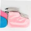 FOYTOKI 2pair Cotton Heat Preservation Foot Straps with Thermal Insulation for Beauty Salon Light Pink Grey Elastic Band Foot Covers Durable Easy to Clean view 2