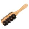 BIUDECO 1pc Double-sided Beard Brush Natural Boar Bristles Handle for Grooming and Exfoliating Facial Hair for Men s Beard Care and Travel view 1