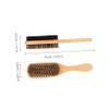 BIUDECO 1pc Double-sided Beard Brush Natural Boar Bristles Handle for Grooming and Exfoliating Facial Hair for Men s Beard Care and Travel view 3