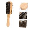 BIUDECO 1pc Double-sided Beard Brush Natural Boar Bristles Handle for Grooming and Exfoliating Facial Hair for Men s Beard Care and Travel view 4