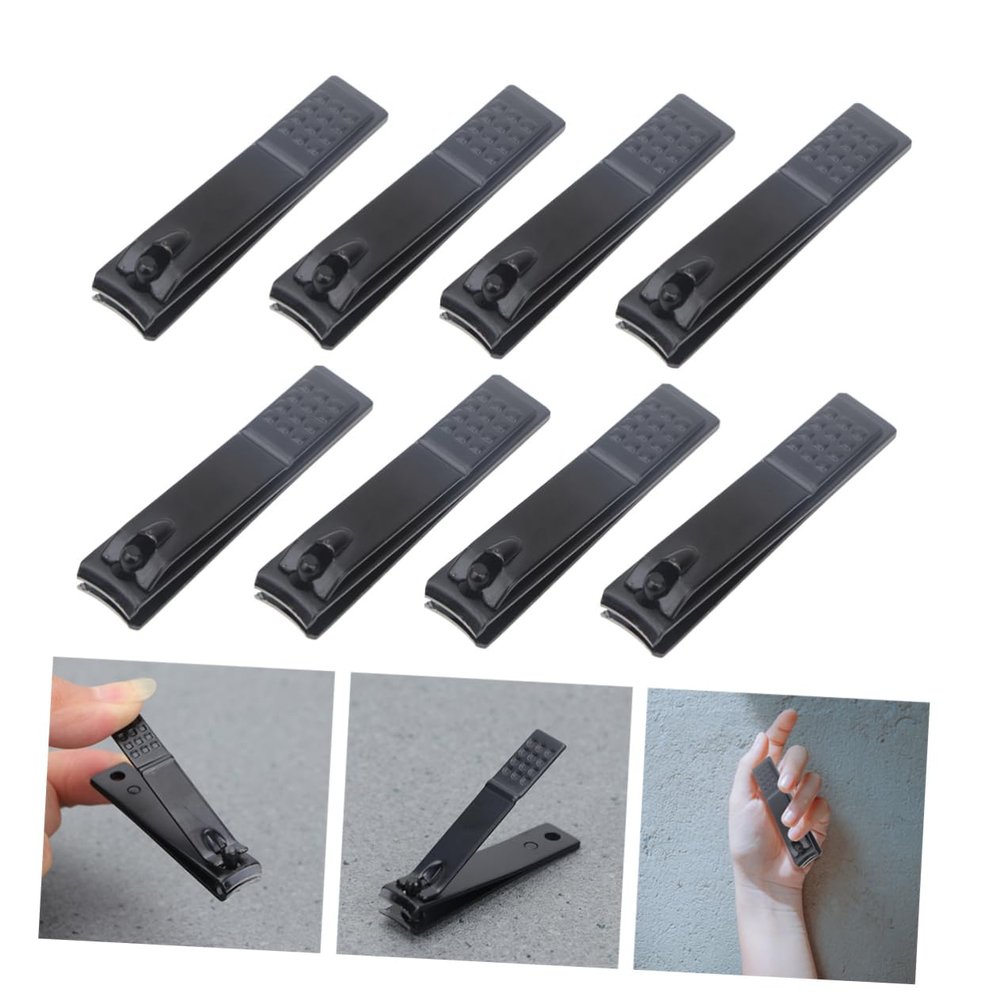 FOYTOKI 12pcs Ergonomic Nail Clippers for Fingernail Toenail Care Nail Trimmers for Home Outdoor Use Slip Design for Comfortable to Hold