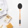 BCOATH 1set Back Lotion Applicator Long Wooden Handle Bath Scrubber and Exfoliating Brush Heads for Easy Application of Sunscreen Lotion Hard Reach Areas view 3