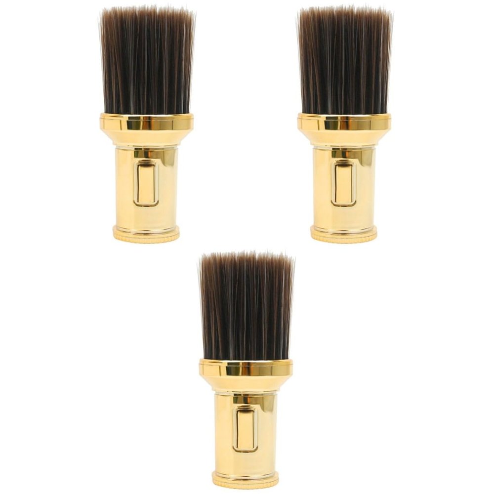 FOYTOKI 3pcs Hairdressing Brush Hair Salon Shaving Brush Soft Bristle Hair Cleaning Tool