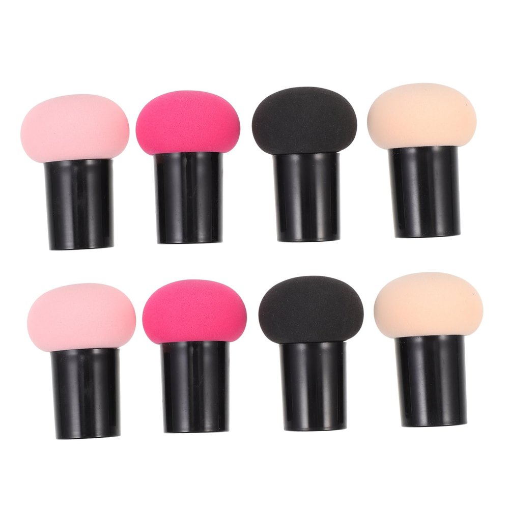 HAPINARY 8pcs Cushion Foundation Sponge Mushroom Makeup Sponges Blending Makeup Blush Brush Gentle for Face