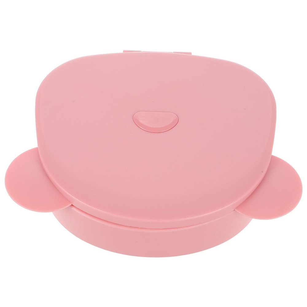 FOMIYES Portable Makeup Organizer with Mirror Bear Ear Style Compact Travel Makeup Case for Hair Accessories Cotton Swabs Jewelry Space-saving Design for Desktop Use
