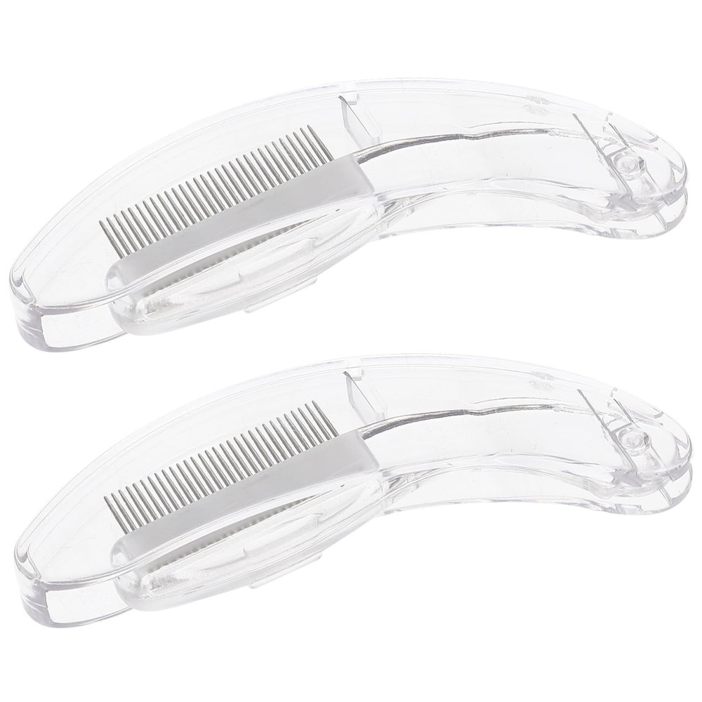 HAPINARY 2pcs Eyebrow and Eyelash Comb Portable Makeup Tool for Grooming and Shaping for Routine and