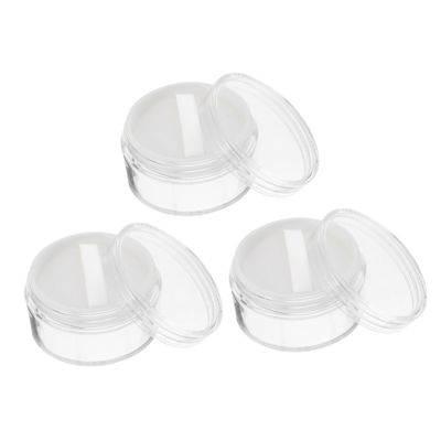HAPINARY Leakproof Makeup Powder Case Set 3pcs Mini Powder Boxes with Puff 50g Capacity for Travel Daily Use