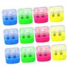 WHAMVOX 12pcs Dual Hole Manual Plastic Pencil Sharpener Lid Random Colors for School Office and Classroom Supplies view 1