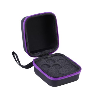 Gogogmee 1pc Slot Essential Oil Storage Bag Capacity Eva Carrying Case Purple Zipper and Shockproof Organizer for Aromatherapy Bottles The Go