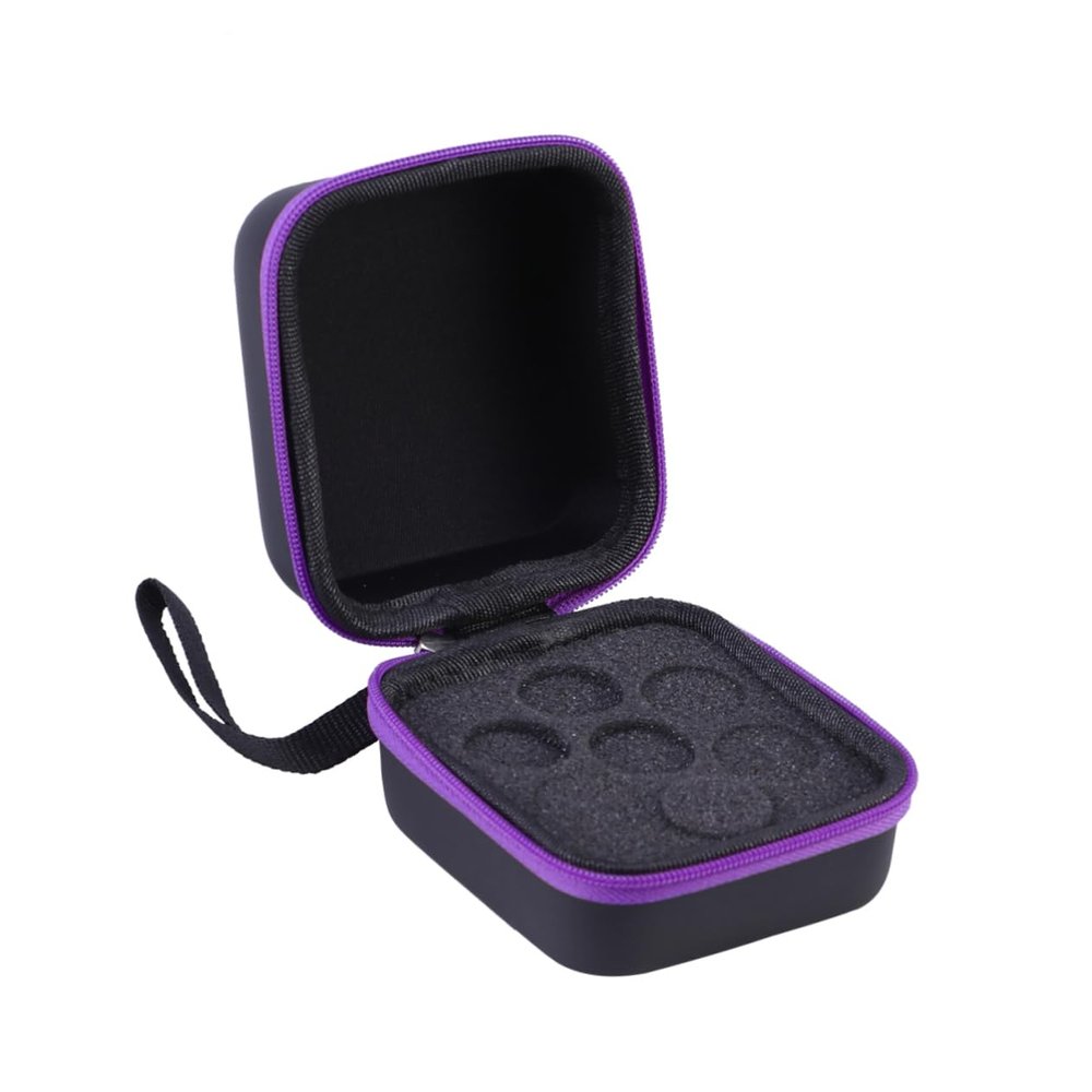 Gogogmee 1pc Slot Essential Oil Storage Bag Capacity Eva Carrying Case Purple Zipper and Shockproof Organizer for Aromatherapy Bottles The Go