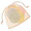 HAPINARY 5pcs Facial Pads Cotton Rounds Kit Soft Makeup Removal Pads Drawstring Bag Reusable Cleaning for Women Random Color view 1