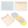 HAPINARY 5pcs Facial Pads Cotton Rounds Kit Soft Makeup Removal Pads Drawstring Bag Reusable Cleaning for Women Random Color view 4