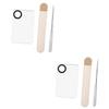 BIUDECO 2sets Stainless Steel Makeup Spatula and Mixing Tool for Foundation Dual- Design for Nail Art and Cosmetic Applications and Easy to Clean for Salons and Professionals view 1