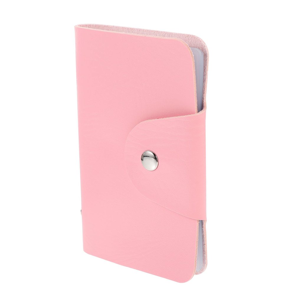 Nail Art Plates Storage Pouch with 20 Slots, Pink PU