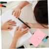 Nail Art Plates Storage Pouch with 20 Slots, Pink PU view 4