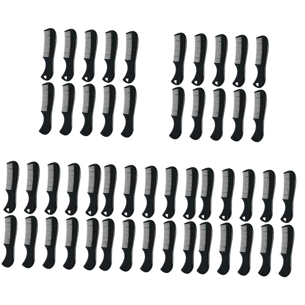 BIUDECO 50pcs Beard Comb Portable Mens Styling Comb for Facial Hair Grooming Fine Toothed Smooth Rounded Edges Travel Accessory for Personal Care