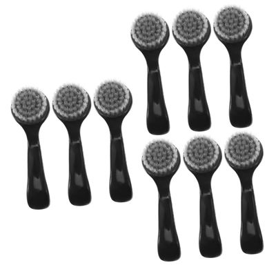BIUDECO 9pcs Manual Facial Cleansing Brush Face Scrubber Soft Bristles Safe Comfortable for Skin Types Home Use Face Exfoliation Tool