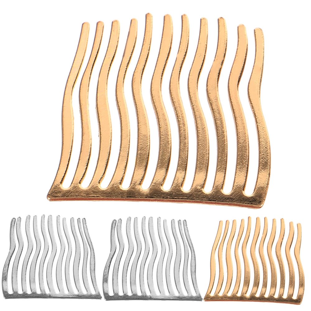 Gogogmee 20pcs Metal Hair Combs Side Combs for Hair Types for Weddings and Special Occasions Lightweight Gold and Silver