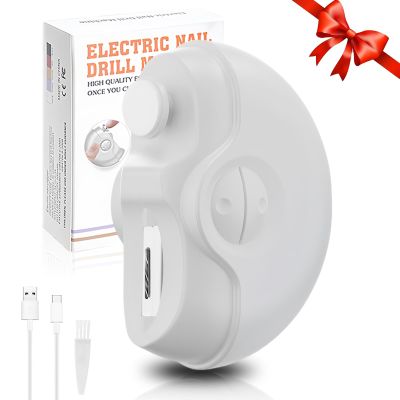 2 in 1 Electric Nail Clipper and Polisher - 2-Speed USB Rechargeable Safety Nail Trimmer for Kids, Adults, Elderly (Style#1 - White)