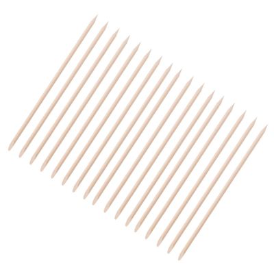 HAPINARY 200pcs Orange Wooden Manicure Tools Cuticle Remover Nail Cleaner Pusher for Home Shop