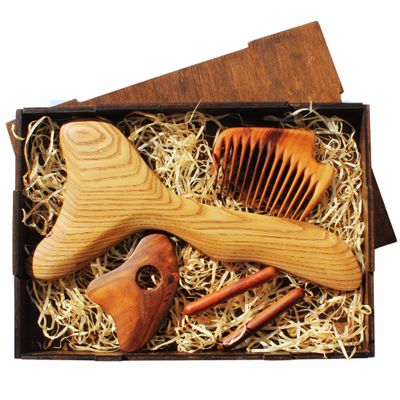 Custom Engraved Wooden Gua Sha Set for Face Neck and Body Personalized Skincare Tool for Lymphatic Massage Anti-Aging and Self-Care Gifts Wooden Massager Gua Sha