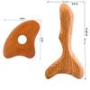 Custom Engraved Wooden Gua Sha Set for Face Neck and Body Personalized Skincare Tool for Lymphatic Massage Anti-Aging and Self-Care Gifts Wooden Massager Gua Sha view 3