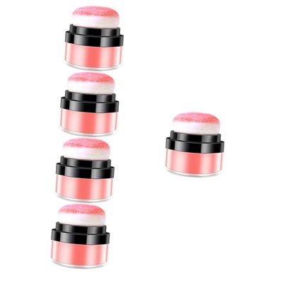 Beatifufu 5pcs Face Makeup Blush Powder Blush Puff Women Natural Cheek Powder for Face