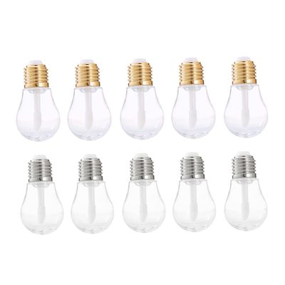 OHPHCALL 10pcs Lip Gloss Diy Tubes Bulb Shaped Lip Balm Bottles Portable Empty Gloss Containers