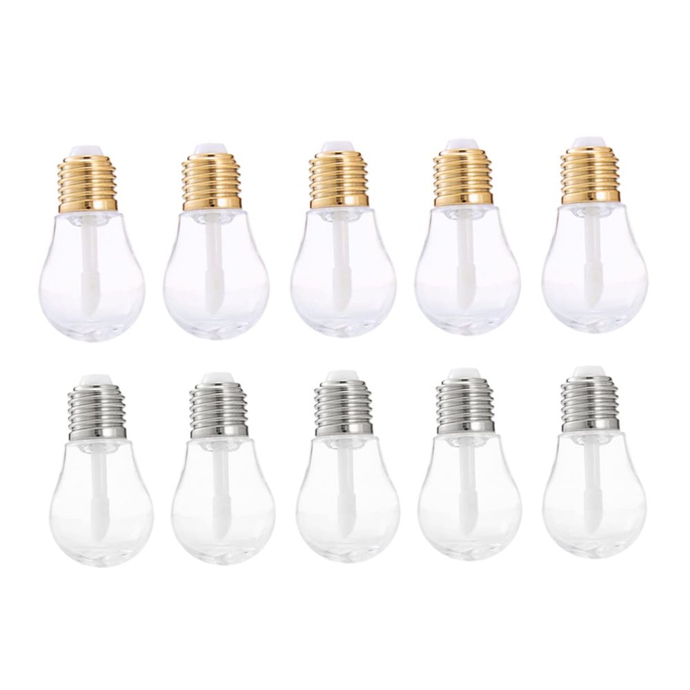 OHPHCALL 10pcs Lip Gloss Diy Tubes Bulb Shaped Lip Balm Bottles Portable Empty Gloss Containers