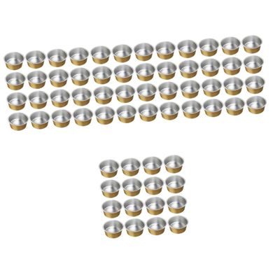 BIUDECO 100pcs Aluminium Foil Wax Melting Bowls for Hair Removal Wax Bean Containers Waxing Supplies for Safe and Practical Waxing Tool