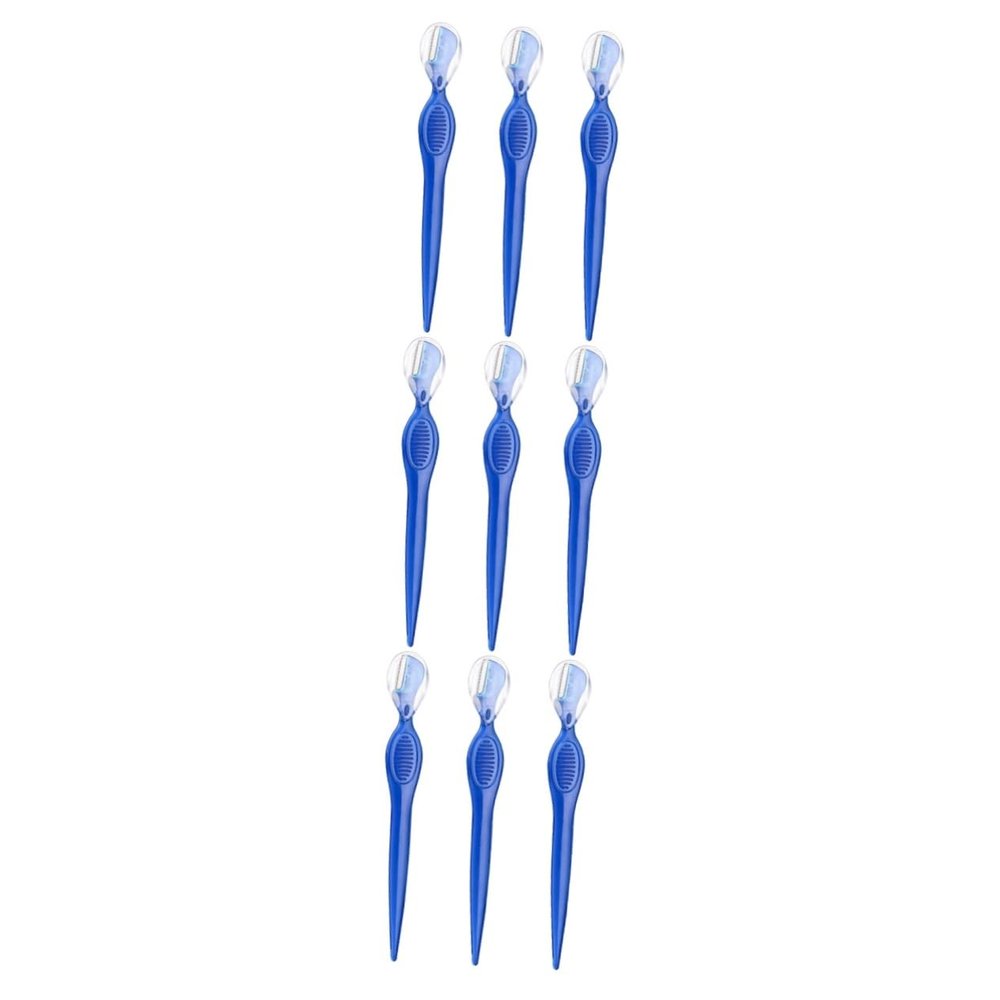 MERRYHAPY 9pcs Men Eyebrow Trimmer Stainless Steel Razor for Eyebrows Ingrown Hair Remover Women Beauty Tools Portable Makeup Accessories