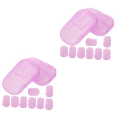 BESPORTBLE Travel Soap Sheets of Portable Hand Cleaning Soap Sheets for Camping Outdoor Use Safe Convenient Hand Wash Compact Storage
