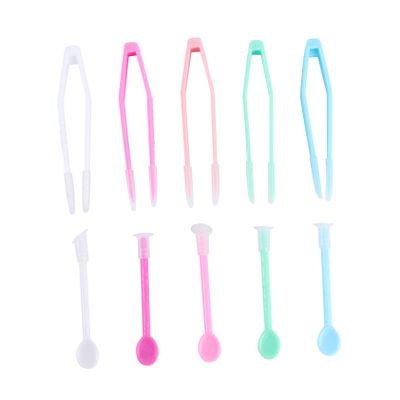 COOLHIYA 5sets Beauty Tweezers Suction Stick Remover for Women Traveling Blue Rosy