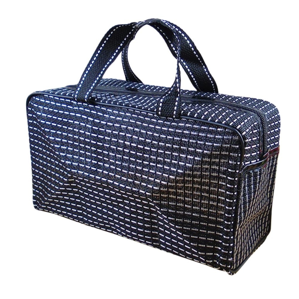 NOLITOY 1pc Portable Multifunctional Bath Shower Bag Toiletry Organizer for Travel Swimming Fitness and Bathroom Accessories Black Mesh Design