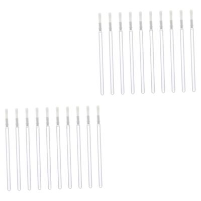 FOYTOKI 100pcs Disposable Lip Liner Brushes Plastic Handle Nylon Bristles for Smooth Lip Makeup Application for Professionals and Makeup Enthusiasts White Color