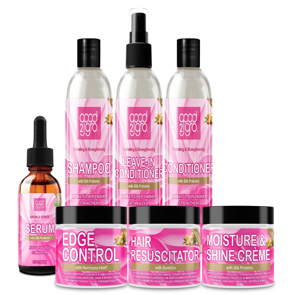 GOOD2GRO Complete Hair Growth Bundle Supports Thicker, Fuller-Looking Hair & Reduces Appearance of Thinning 100% Vegan, Cruelty-Free Hair Care Set