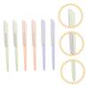 FOYTOKI 6pcs Stainless Steel Eyebrow Razor for Women Dual-use Facial Hair Shaver Sliding Cover for Eyebrow Trimming and Fine Hair Removal view 4