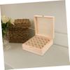 ABOOFAN 25grids Essential Oil Storage Box Multi-grid Wooden Organizer for Bottles and Stable Design for Aromatherapy Essential Oil Lovers view 3