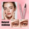 3D Waterproof Microblading Eyebrow Pen with 4 Fork Tip,QIC Eyebrow 4 Tip Brow Pencil,Long-Lasting Natural Eyebrow Hair,Magic Eyebrow Pencil Eyebrow Brush (Black brown) view 3