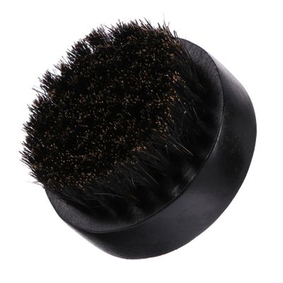FOYTOKI 1pc Ergonomic Wooden Handle Beard Brush Soft Bristle Grooming Tool for Men for Beard Oil Application and Cleaning for Salon Home Use Black