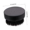 FOYTOKI 1pc Ergonomic Wooden Handle Beard Brush Soft Bristle Grooming Tool for Men for Beard Oil Application and Cleaning for Salon Home Use Black view 2