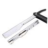 FOYTOKI 6pcs Vintage Manual Beard Shaver Holder Safe Barber Razor Tool for Hair and Eyebrow Grooming White Black No Cutting Blades Included view 4