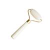 FOYTOKI Ergonomic Metal Pole Jade Face Roller Portable Facial Massage Tool for Thin Face view 1
