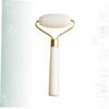 FOYTOKI Ergonomic Metal Pole Jade Face Roller Portable Facial Massage Tool for Thin Face view 3
