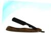 FOYTOKI Men Barber Steel Razor Manual Shaving Tool Wooden Handle Safe for Beard Sideburns Fine Hair Portable Folding Razor for Home Travel view 3