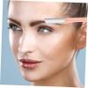 FOYTOKI 3pcs Eyebrow Trimmer Scissors Stainless Steel Eyebrow Razor Set for Women Men Pink Handle for Makeup Shaping view 3