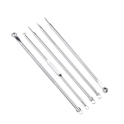FOYTOKI Blackhead Extraction Tool with Storage Case Silver Acne Needles for Facial Cleansing for All Skin Types Includes Mirror for Easy Use