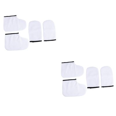 MERRYHAPY 8pcs Paraffin Wax Gloves and Booties for Moisturizing Hand and Feet Care for Soft Skin and Nourishment and Material