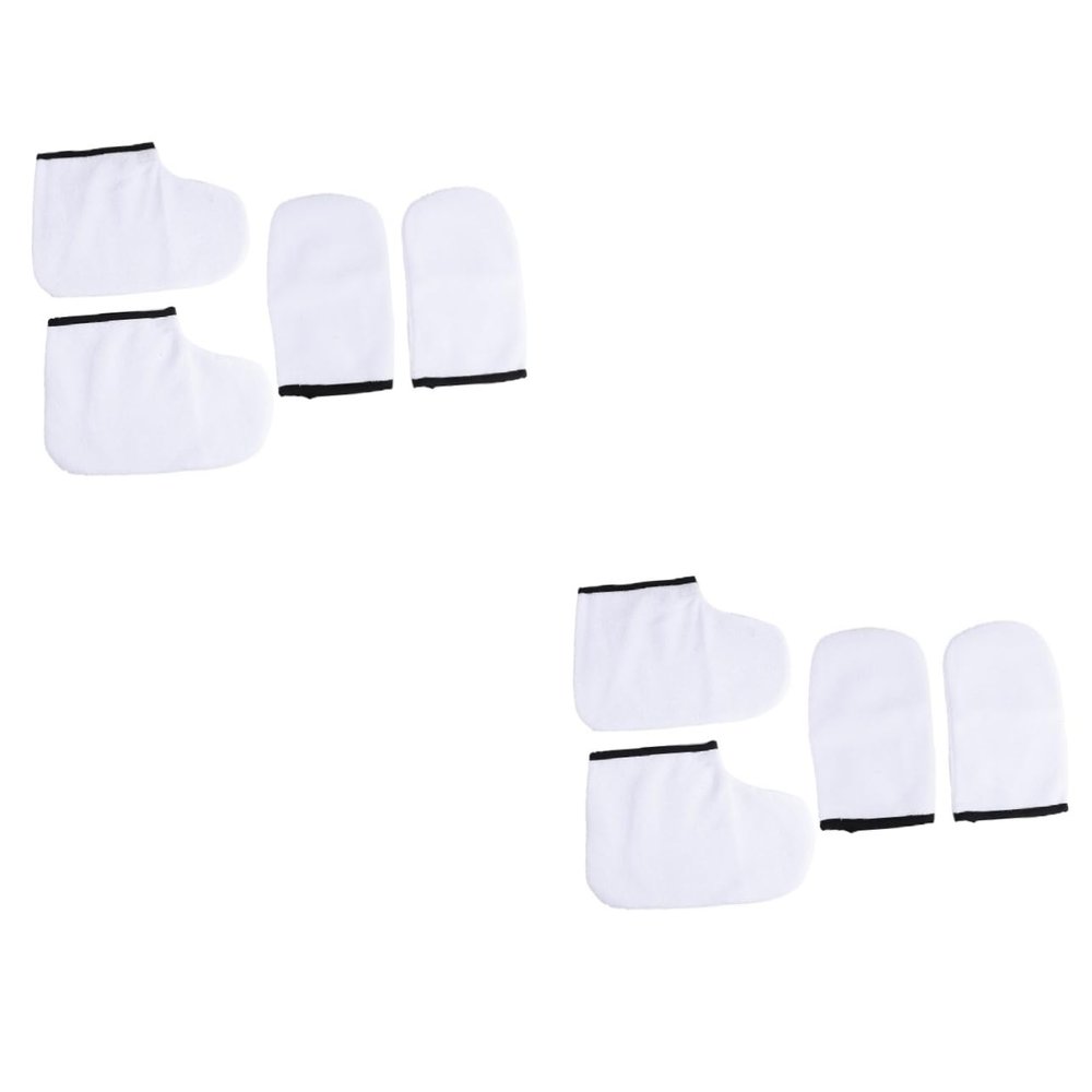 MERRYHAPY 8pcs Paraffin Wax Gloves and Booties for Moisturizing Hand and Feet Care for Soft Skin and Nourishment and Material
